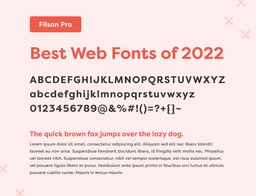 Filson Pro Best Web Font 2022
