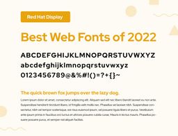 Red Hat Display Best Web Font 2022
