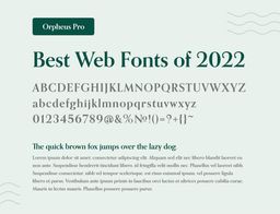 Orpheus Pro Best Web Font 2022