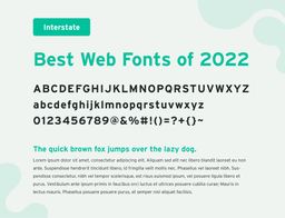 Interstate Best Web Font 2022